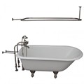 Clawfoot Tub, Freestanding Faucets, Shower Rod