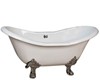 Two Raised Back Rests, Center Drain Slipper Bathtub