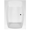 Rectangle Bath Tub with Curving Interio, Center Side Drain