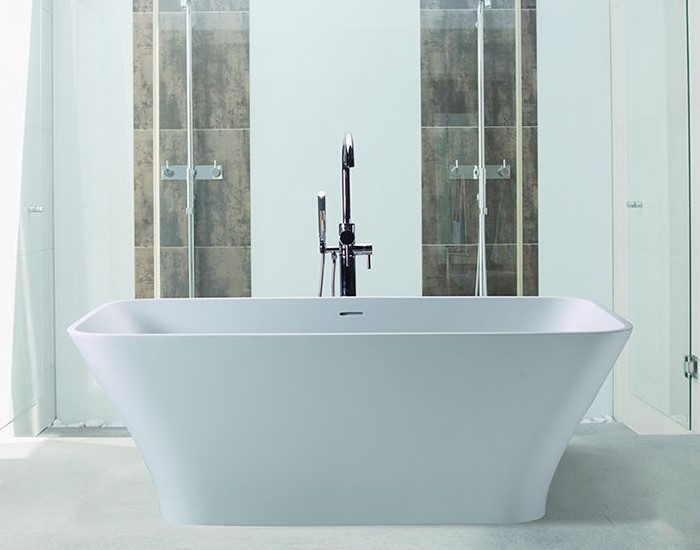 Rectangle Bath with Rounded Corners, Curving Sides