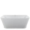 Rectangle Freestanding Bath with Integral Base, Angled Sides, Slotted Overflow