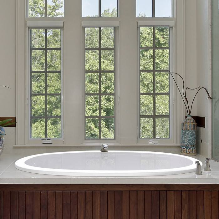 Adena 3 Oval, Center Drain Tub with 2 Backrests