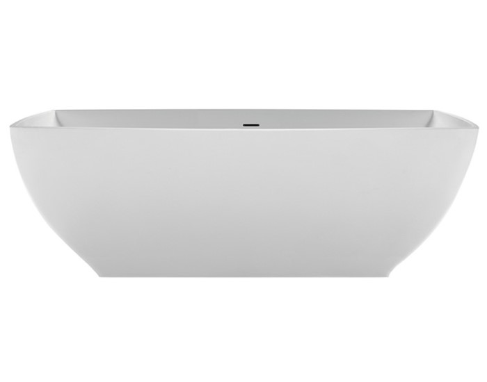 Rectangle Bath with Sides That Curve Out