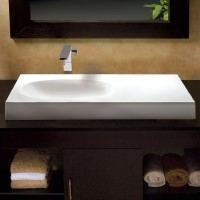 Rectangle Semi-Recessed Sink with Side Counter