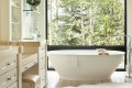 Alissa 196 Bath Installed with Freestanding Tub Faucet at the Tub End