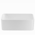 Rectangle Freestanding Bath with Straight Sides, Flat Rim, Rounded Corners