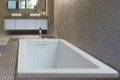 Andrea 3 Bathtub Installed as a Drop-in with Linear Drain Option