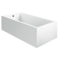 Rectangle Freestanding Tub, End Drain, Straight Sides