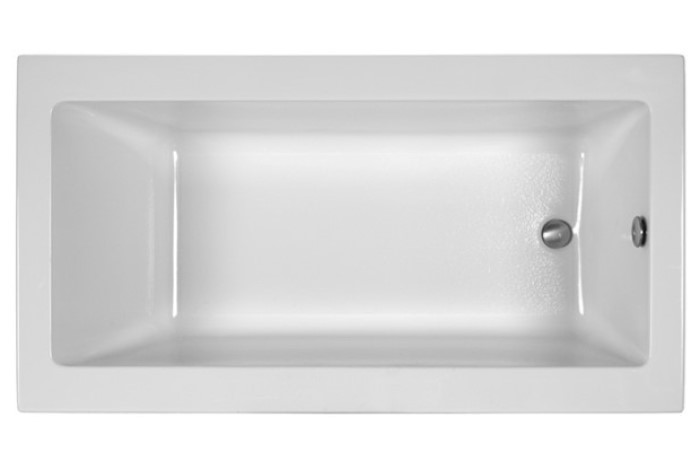 Modern Rectangle Tub with End Drain