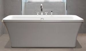 Rectangle Freestanding Tub with Deck Mount Tub Faucet Option