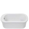 Oval Freestanding Bath with End Drain & Wide Tap Deck