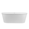 Oval Bath with Angled Sides, Flat Overlapping Rim