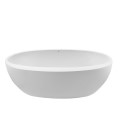 Oval Freestanding Bath with Wide Front Rim