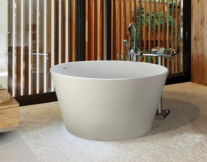 Small, Round Freestanding Japenese Style Bath