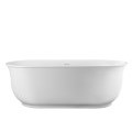 Oval Freestanding Bath with Curving Sides and Recessed Base