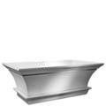 Rectangle Freestanding Bath with Curving Sides & Inverted Pedestal