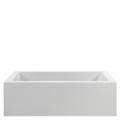 Rectangle Freestanding Bath with Straight Sides, Center Side Drain