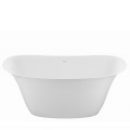 Oval Freestanding Bath, Double Slipper with Curving Lip