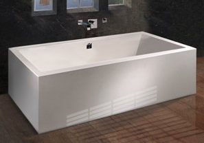 Andrea Sculpted Freestanding Tub with 4 Sided Skirt