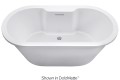 Oval Freestanding Bath with Faucet Deck, Shown with Optional Slotted Overflow