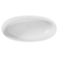 Oval Bath with Center Side Drain, Slotted Overflow