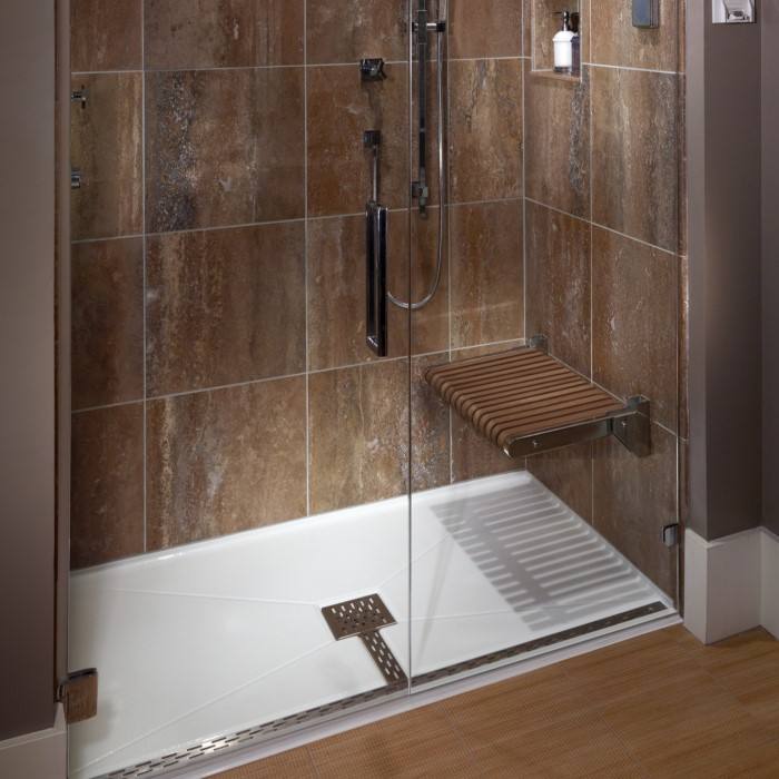 Alcove Center Drain Shower Base with T Drain