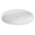 Oval Bath with Center Drain, Slotted Overflow