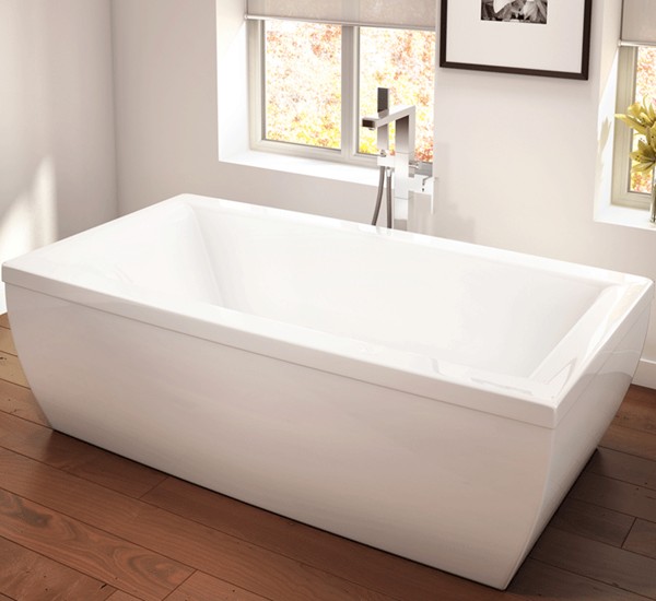 Saphyr Modern Rectangle Freestanding Bath with Curved Sides