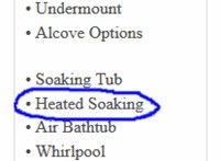 Heated Soaking Bathtub Listing