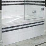 Rectangle Bath with Tile Front Skirt