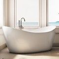 Freestanding Bathtub with Raised Ends