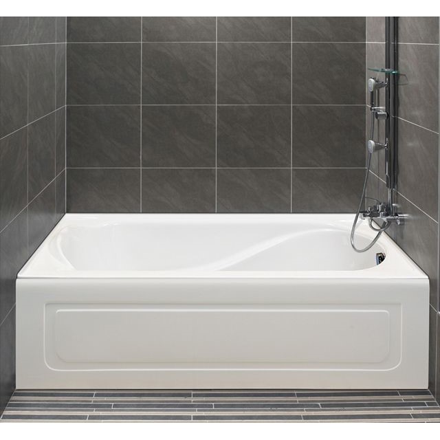 Bath with Tile Flange and Front Skirt