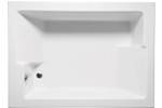 Large Rectangle Bathtub with 2 Bathing Areas, End Drain