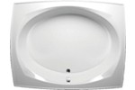 Large Rectangle Tub, Curving Sides, Center Side Drain