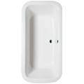 Rectangle Tub with Rounded Corners, Center Side Drain, Flat Rim