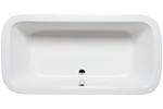 Rectangle Tub with Rounded Corners, Center Side Drain, Flat Rim