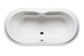 Oval Bathtub with 4 Armrests, Raised Neck Rests and Center - Side Drain
