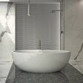 Contura 2 Freestanding Tub  With Flat Rim, Curving Sides