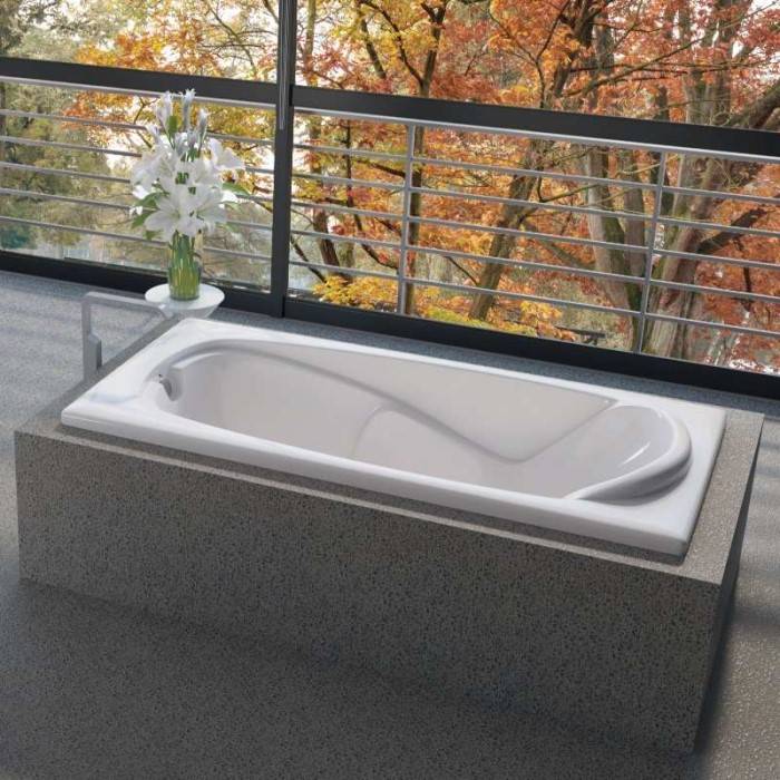 Crillon Drop-in Soaking Bathtub Installed in Freestanding Surroound