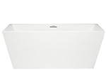Rectangle Freestanding Tub with Center Drain, Angled Sides