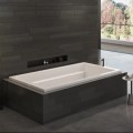 Rectangle, Center Drain Tub with Full Length Armrests
