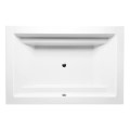 Rectangle, Center Drain Tub with Full Length Armrests