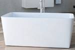 Rectangle Freestanding Tub, Rounded Corners, Angled Sides