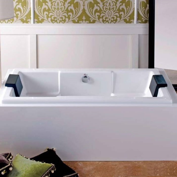 Quantum Installed in a 3 Sided Tile Surround as a Drop-in, Wall Tub Filler