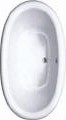 Oval Tub, Center Side Drain with Rolled Rim