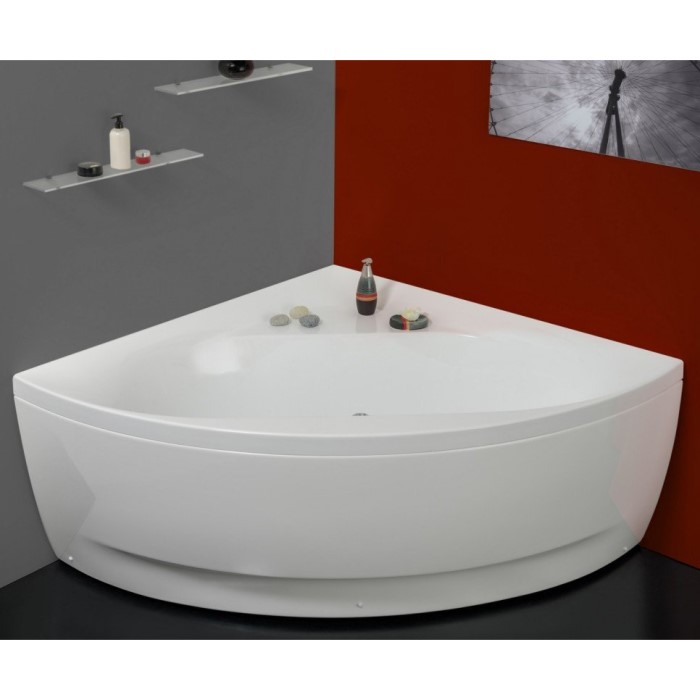 Corner Tub with Curving Front Skirt