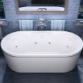 Freestanding Tub with 8 Deep Tissue Whirlpool Jets