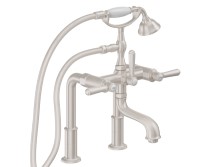 Traditional Deck-mount Tub Filler, Telephone Style Hand Shower