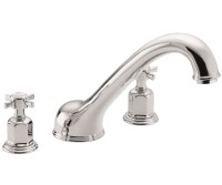 Paddle Cross Handles with Curving Traditional Spout, Tub Faucet