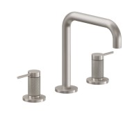 Sink faucet with Squared Spout, Post Handles, Knurled Column